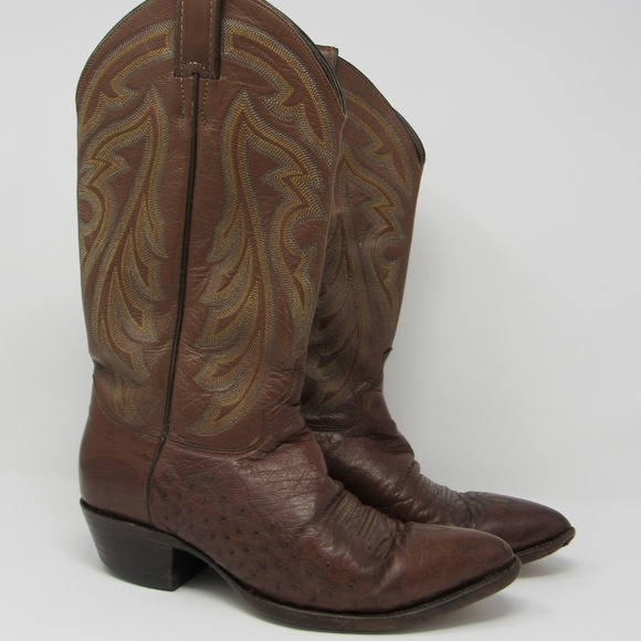 justin smooth ostrich roper boots